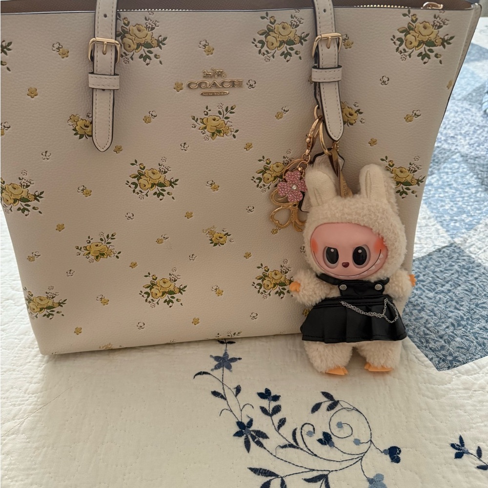 Coach Yellow Floral Cream Tote